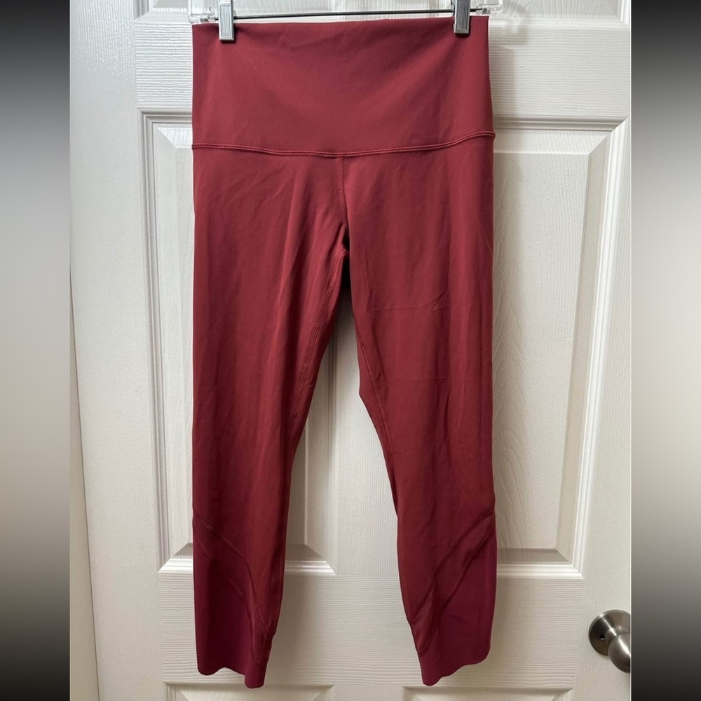 Lulu🍋Wunder Under High-Rise Roll Down Scallop Full-On Chianti Size 8